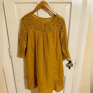 Mustard mid dress